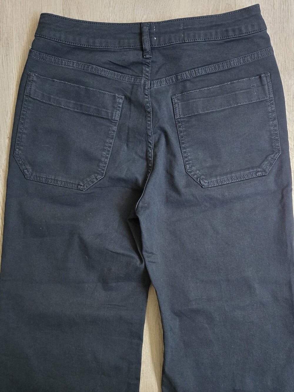 Pilcro Rylan Relaxed High-Rise Flare Pants Dark Blue  Anthropologie Size 30 - Picture 8 of 13